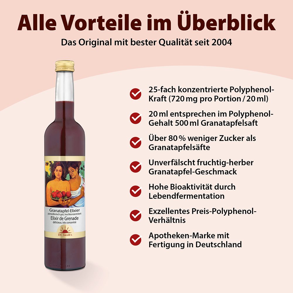 DR. JACOB'S élixir de grenade original fl 500 ml