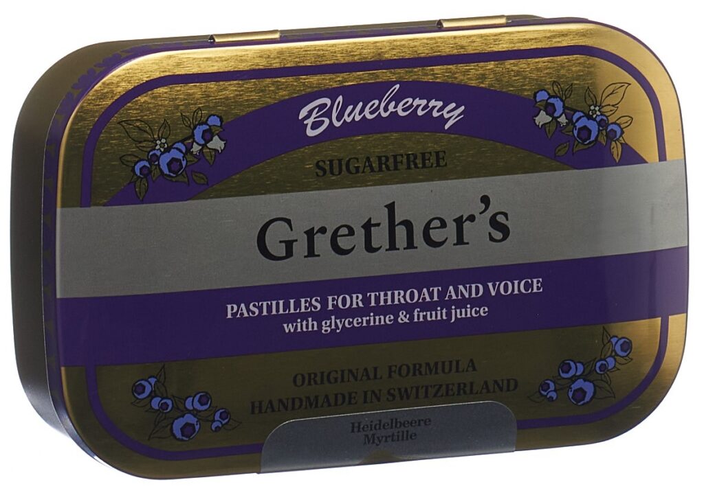 GRETHERS Blueberry pastilles sans sucre 110 g
