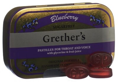 GRETHERS Blueberry pastilles sans sucre 110 g