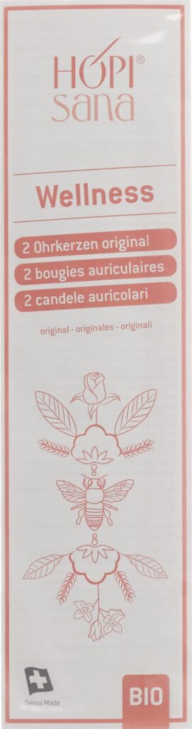 HOPISANA bougies auriculair roses wellness 2 pce