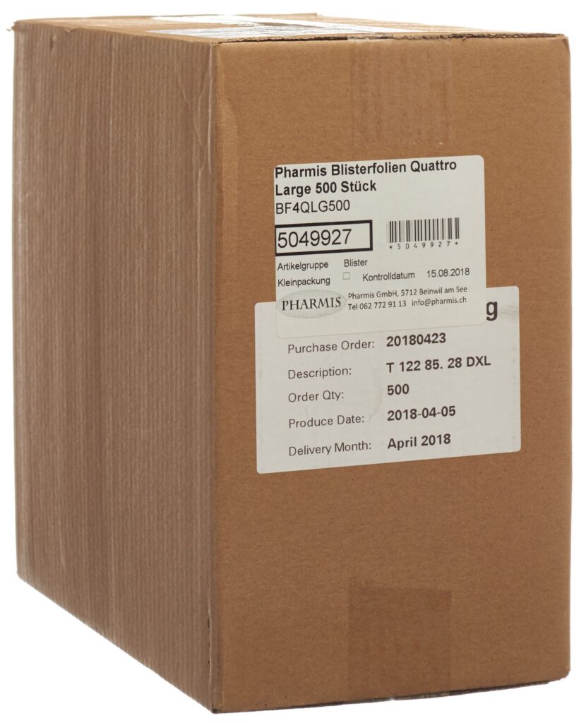 PHARMIS feuilles blister quattro large 500 pce