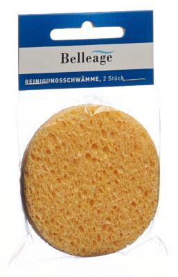 BELLEAGE éponges nettoyante beige 2 pce