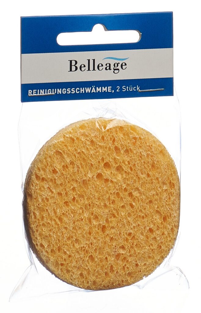 BELLEAGE éponges nettoyante beige 2 pce