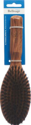 BELLEAGE brosse à cheveux bois olivier ovale