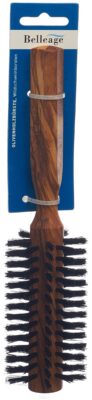 BELLEAGE brosse à cheveux bois olivier ronde