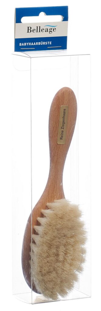 BELLEAGE brosse à cheveux bébé bois poils chèvre