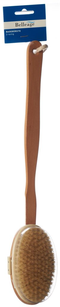 BELLEAGE brosse bain poils naturels 2-pce