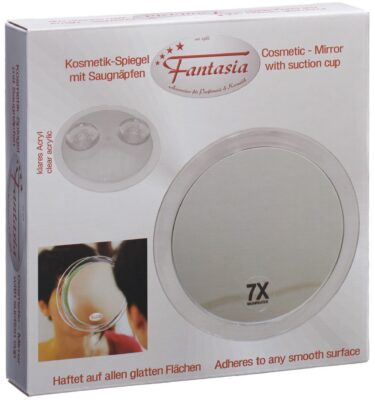 HERBA miroir grossissant 7fois 15cm 2 ventouses