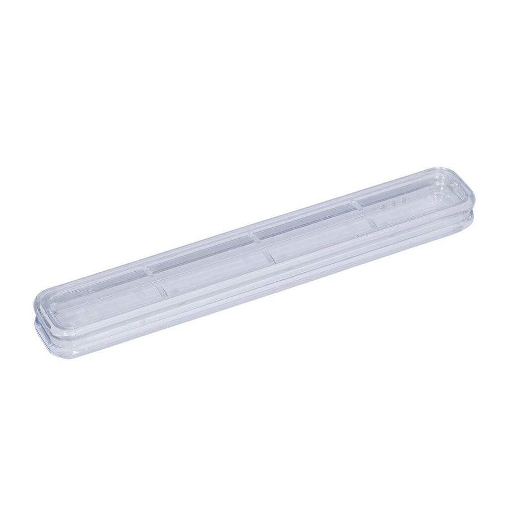 HERBA étui brosse dents transpar bordure argentée