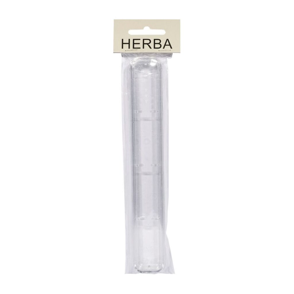 HERBA étui brosse dents transpar bordure argentée