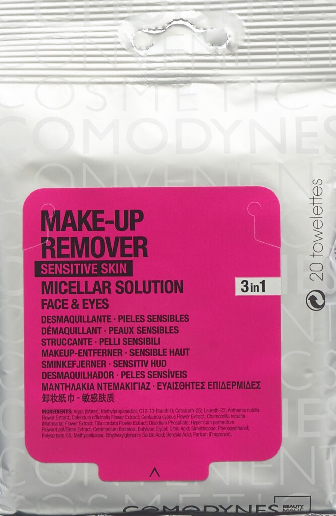 COMODYNES lingettes démaquill micellar 20 pce