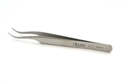 NIPPES Pincette à tiques 12cm coudée Inox