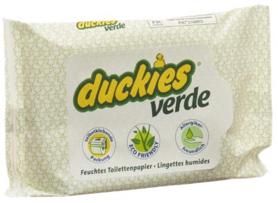DUCKIES verde lingettes WC humides 30 pce