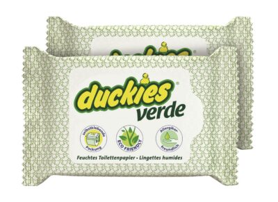 DUCKIES verde lingettes WC humides duo 2 x 30 pce