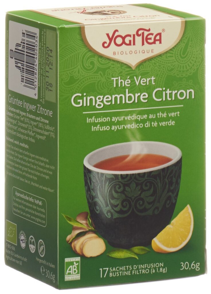 YOGI TEA Thé vert Gingembre citron 17 sach 1.8 g