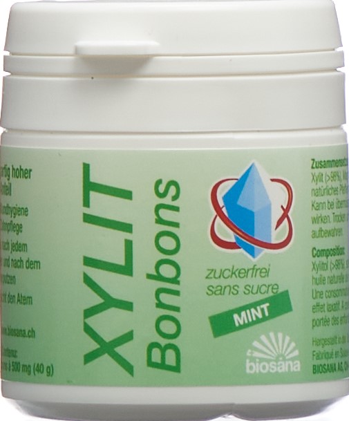BIOSANA xylit bonbons mint 80 pce