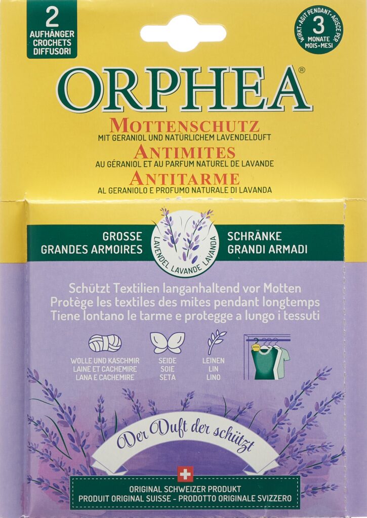 ORPHEA crochets antimite lavande 2 pce
