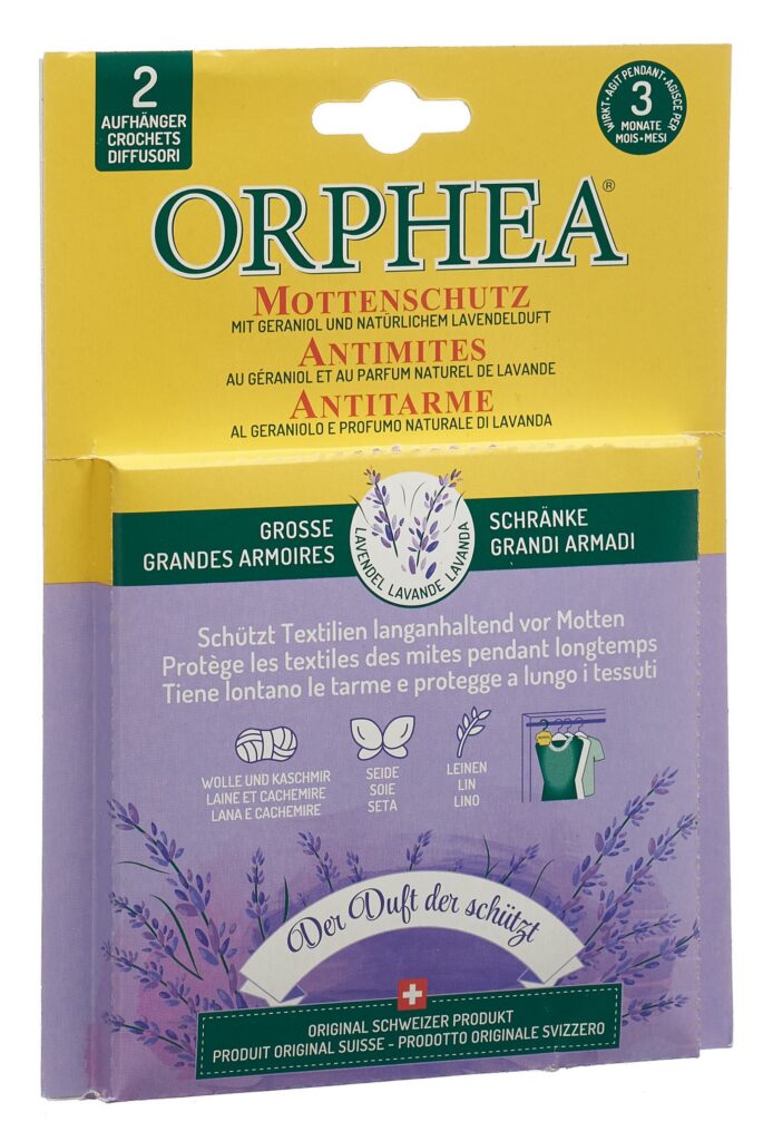 ORPHEA crochets antimite lavande 2 pce