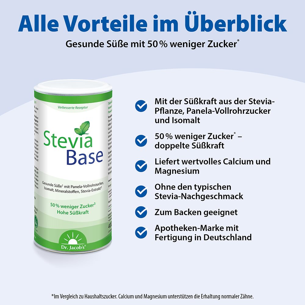 DR. JACOB'S steviabase édulcorant bte 400 g