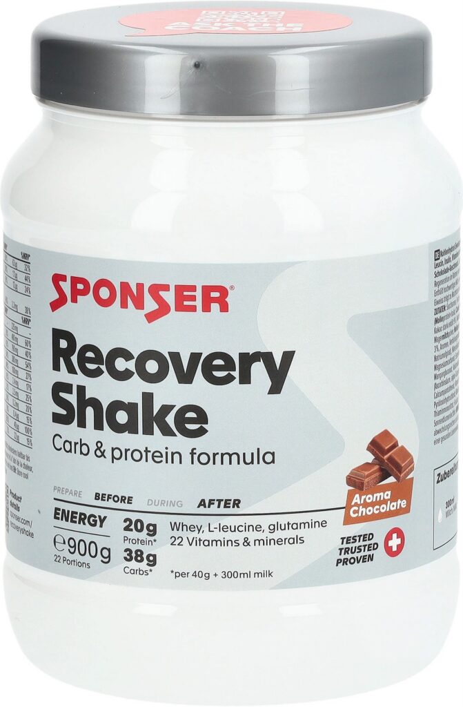 SPONSER Recovery Shake pdr Chocolate bte 900 g