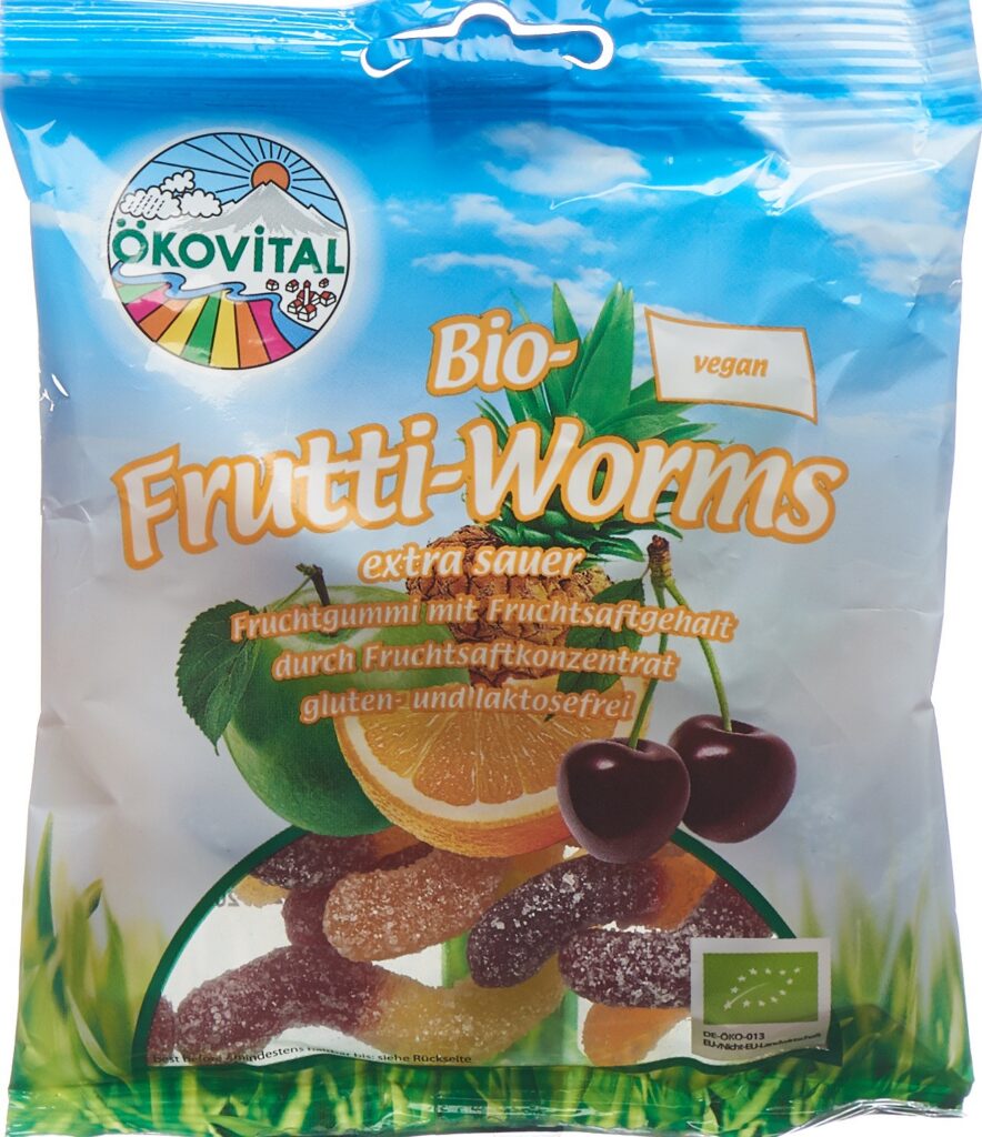 ÖKOVITAL frutti-worms sans gélatine 80 g