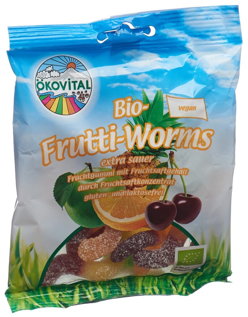 ÖKOVITAL frutti-worms sans gélatine 80 g