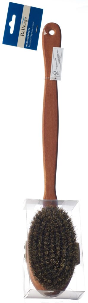 BELLEAGE brosse de massage en crin de cheval