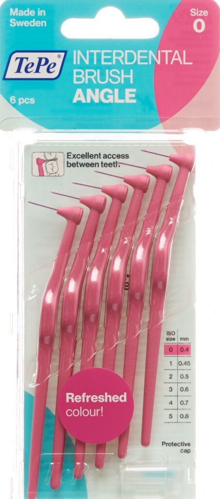 TEPE Angle brosse interdentaire 0.4mm pink 6 pce