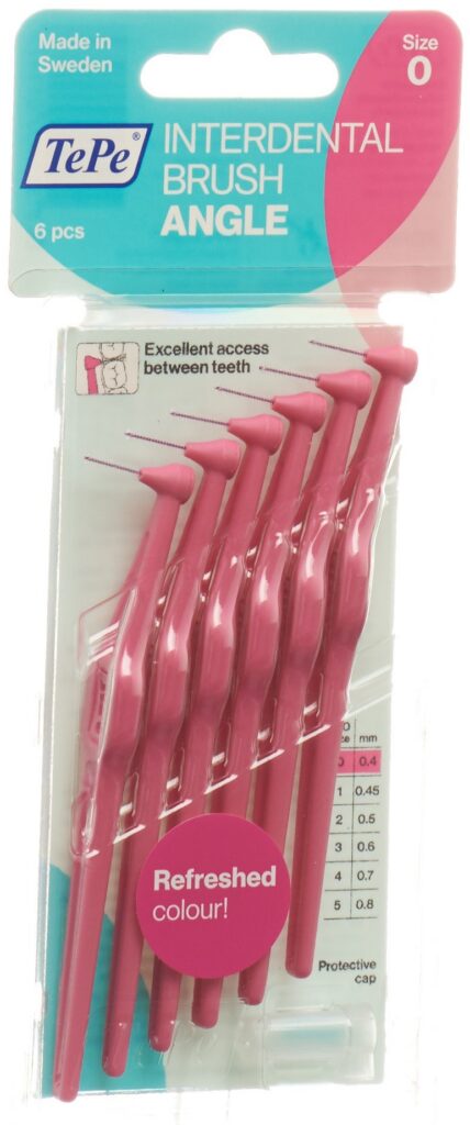 TEPE Angle brosse interdentaire 0.4mm pink 6 pce