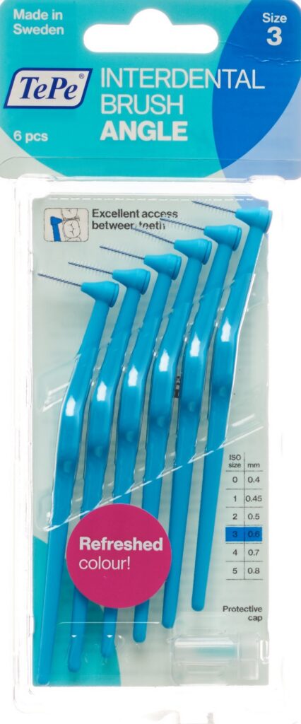TEPE Angle brosse interdentaire 0.6mm bleu 6 pce