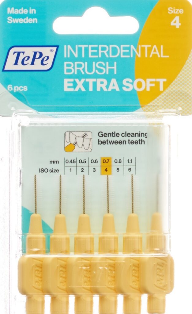 TEPE Interden Brush 0.7mm x-soft jaune blist 6 pce