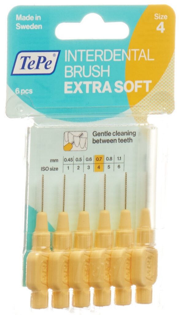 TEPE Interden Brush 0.7mm x-soft jaune blist 6 pce