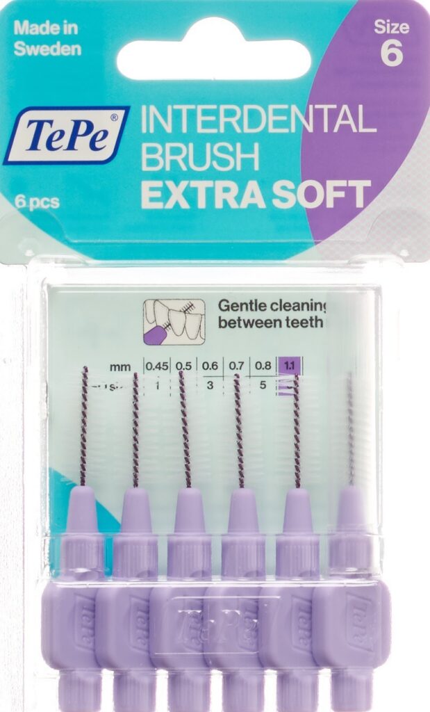 TEPE Interden Brush 1.1mm x-soft viol blist 6 pce