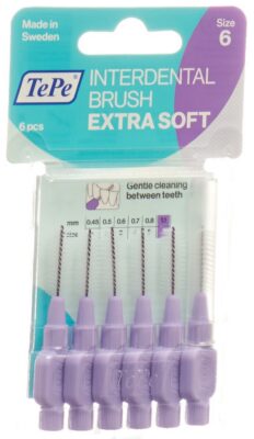 TEPE Interden Brush 1.1mm x-soft viol blist 6 pce