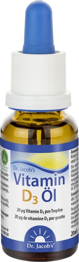 DR. JACOB'S vitamine D3 huile gouttes 800 UI 20 ml