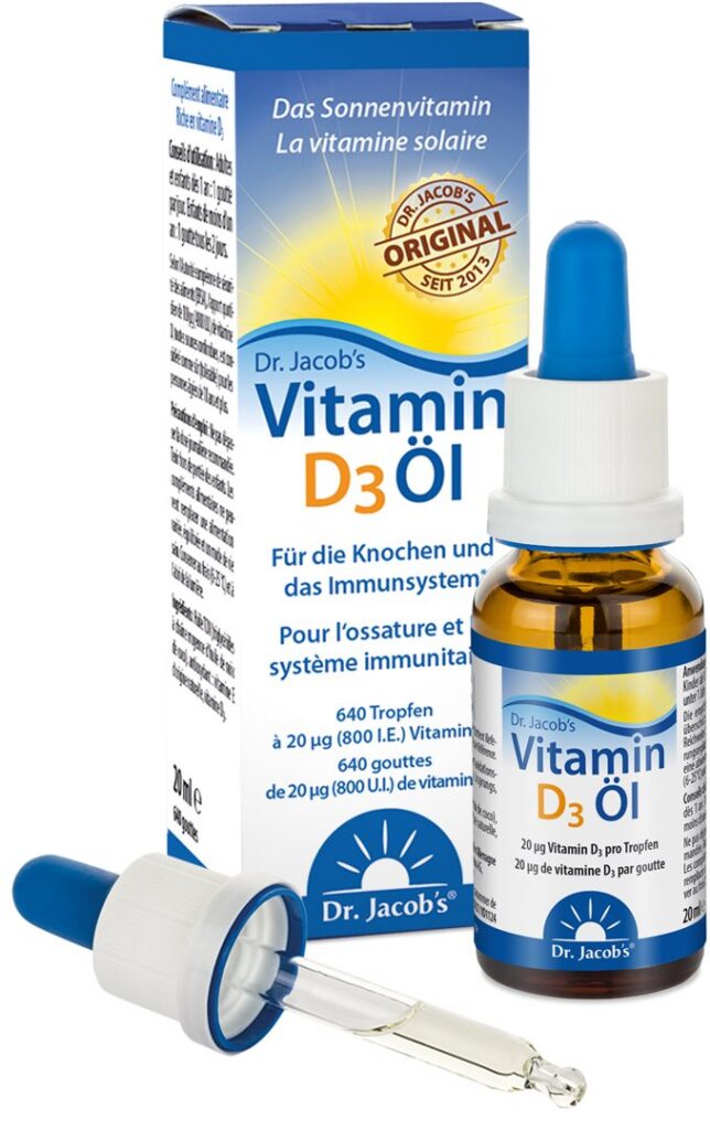 DR. JACOB'S vitamine D3 huile gouttes 800 UI 20 ml