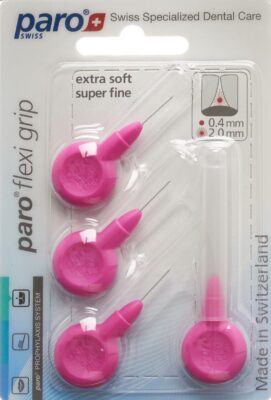 PARO Flexi Grip 2mm superfin pink cylindr 4 pce