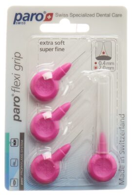 PARO Flexi Grip 2mm superfin pink cylindr 4 pce