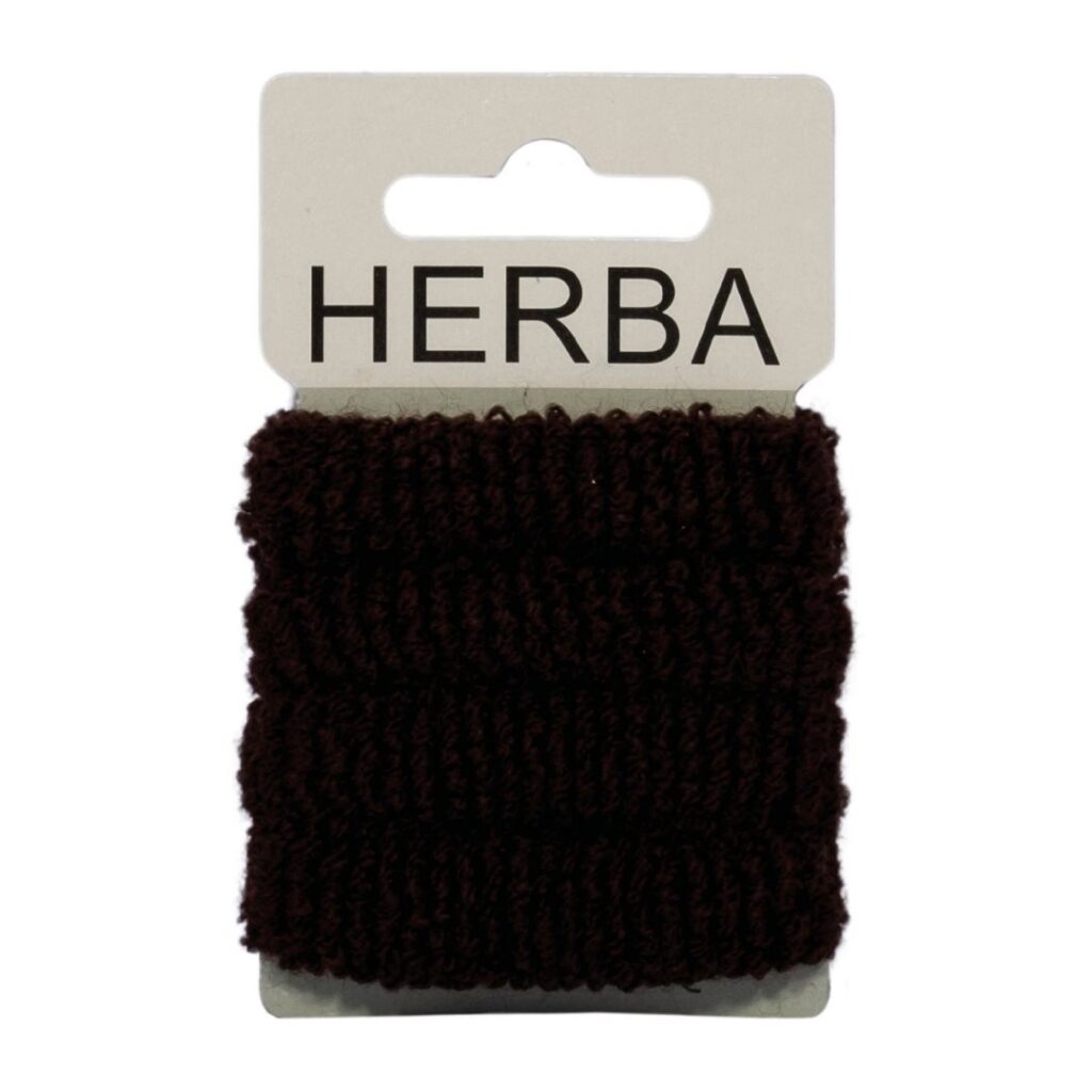 HERBA élastique cheveux 4cm frottée noir 4 pce