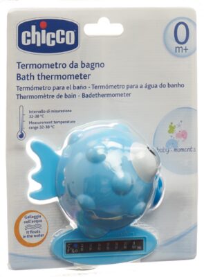 CHICCO indicateur temp bain Globe Fish li blue 0m+