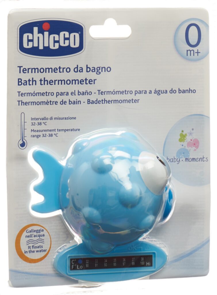 CHICCO indicateur temp bain Globe Fish li blue 0m+