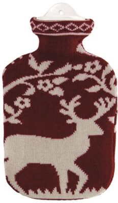 SÄNGER bouillotte 2l housse tricot rouge cerf