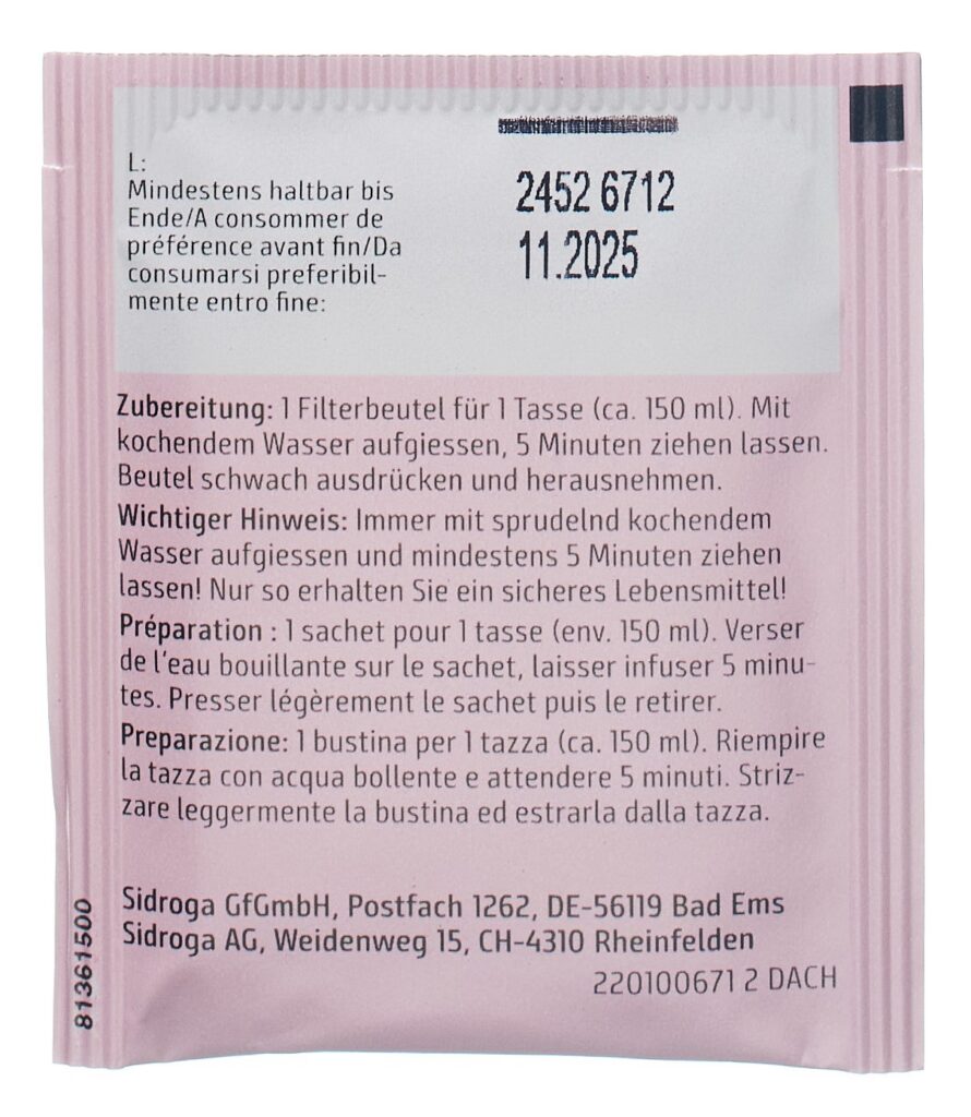 SIDROGA infusion aux fruits av grenade 20 sach 2 g