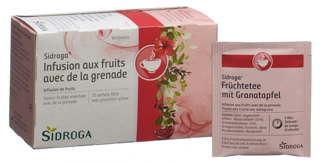 SIDROGA infusion aux fruits av grenade 20 sach 2 g
