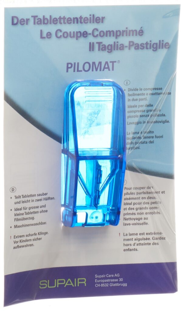 PILOMAT coupe-comprimés bleu