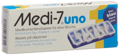 MEDI-7 pilulier semainier uno 7 jours bleu