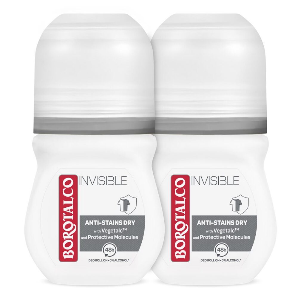 BOROTALCO Deo Invisible roll-on 2 x 50 ml