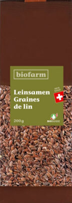 BIOFARM graines de lin bourgeon CH sach 200 g