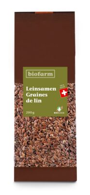BIOFARM graines de lin bourgeon CH sach 200 g