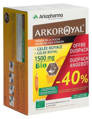 ARKOROYAL gelée royale 1500 mg bio duo 2 x 20 pce